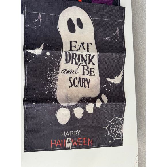 NWT 2 Pack 12 x 18 Halloween Flag Hocus Pocus Sandersons Eat Drink Be Scary - Picture 3 of 6